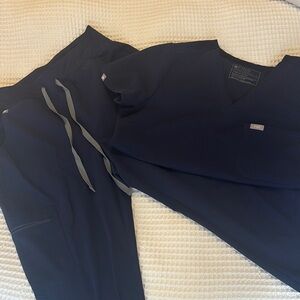 Navy Blue Scrub Set